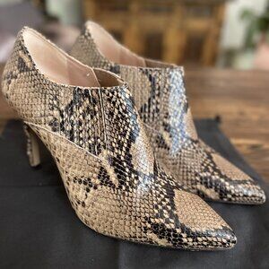 Inez Marisol 90 Snakeskin low-cut stiletto-heeled bootie